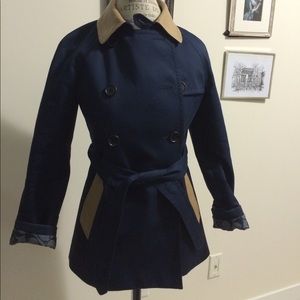 SOLD***Coach navy and cream trench coat***SOLD